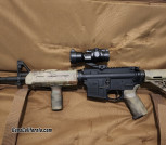 Colt M4 Carbine 5.56x45 NATO Magpul MOE Series OD camo green with green dot laser scope